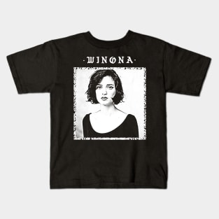 Winona // Retro Style Aesthetic Design Kids T-Shirt